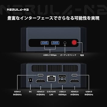 Amazon.co.jp: ORIGIMAGIC N2 ミニPC Ryzen 5 6600H 6コア/12